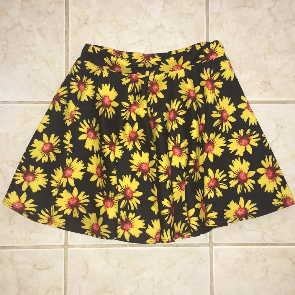 Yellow Flowered Skirt